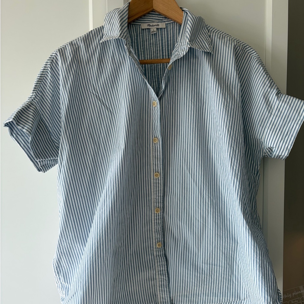 Madewell Oversized Striped Short Sleeve Shirt